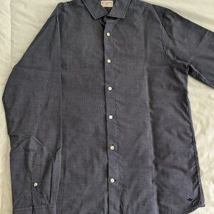 Dockers Long Sleeve Button Down Signature Shirt Gray / Blue Medium- Like New